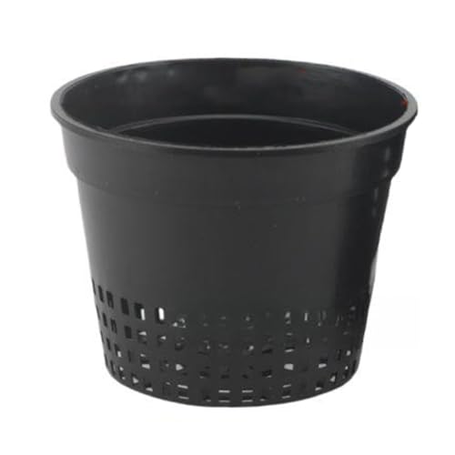 12-częściowy zestaw doniczek na sadzonki, 15 x 11 cm, czarne plastikowe doniczki hydroponiczne do gliny, żwiru i wełny mineralnej, ogrodnictwa