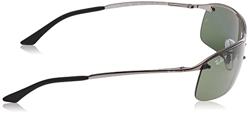 Ray Ban RB3183 Sunglasses,63mm,Gunmetal/Green3