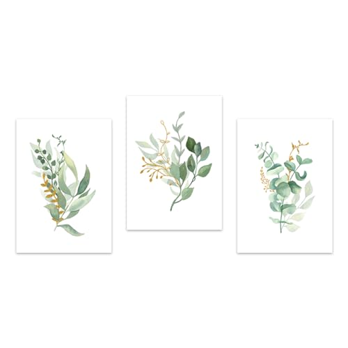 Póster de hoja de palmera y carteles botánicos en lienzo para decoración de salón de 60*70cm