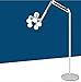 Produktbild MEIMEIDA 5 LED Lichter,Stehlampe,Großer Kopf Beauty-Lampe,Augenschutzlampe,Fachmann Maniküre Wimper Tätowieren Schattenlos Falten Stehlampe Dental Lesen Wohnzimmer Studie Stehleuchte White-9W