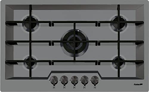 Piano Cottura 5 Fuochi A Gas Da 80 Cm Piano Inox Colore Canna Da Fucile