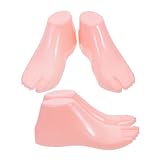 CLISPEED 2組 靴下ディスプレイ用軽量プラスチック足マネキンモデル 用靴下 靴展示に ポータブルで精密な細工を施した靴托模型