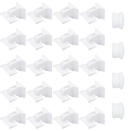 MATANA 20 Pack Magnetic Cabinet Locks Baby Proofing (20 Locks + 4 Keys) Adhesive Easy Installation, No Drilling Child Proof Cabinet Locks Magnetic Dra