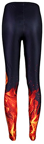 Image of QZUnique Leggings for Women, Halloween Full-Length Printed Legging Footless Elastic Yoga Pants, Regular and Plus Size