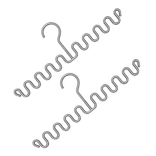 PRETYZOOM 2Pcs Holder Organizer Multi Use Closet Hangers for Scarves Ties and Design Space Saving for Home and Dorm Use