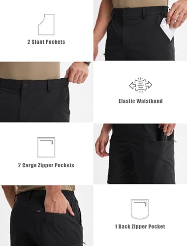 Image of Libin Men's Hiking Shorts 9 Inch Quick Dry Travel Shorts