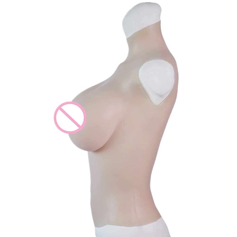 揺れる高級版シリコン充填半身シリコンバスト 女装 コスプレ Dカップ ホワイト Amazon.co.jp: 揺れる高級版シリコン充填半身シリコンバスト