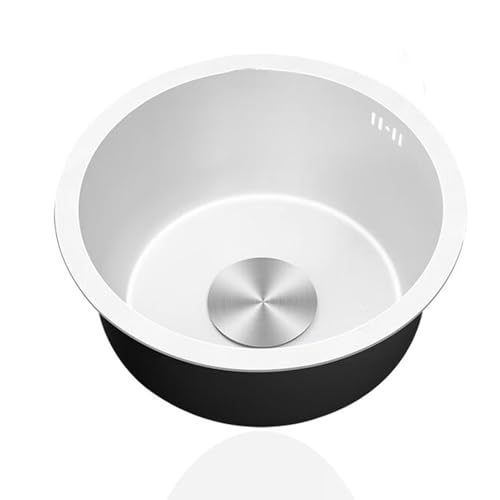 Évier Inox Blanc Résistant aux Taches avec Siphon pour Rénovation de Petite Cuisine - 2