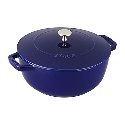 Staub Cast Iron 3.75-qt Essential French Oven - Dark Blue, Made in France