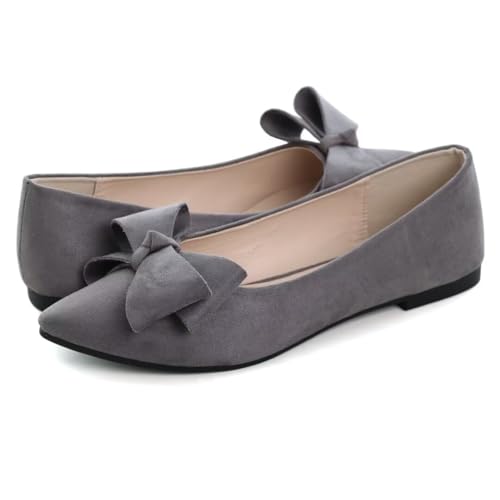 Image of Stunner Womens Flats Fashion Pointed Toe Bowknot Ballet Flats Cute Slip On Dress Flats Comfortable Party Wedding Flats2