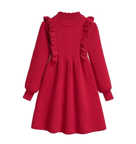 Image of Geeda Girl Winter Long Sweater Dress Woolen Knitted Dress