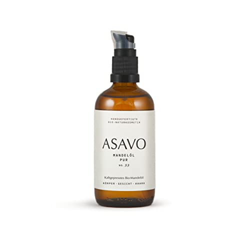 Mandelöl zur Massage, pur, kaltgepresst & bio, Körperöl für Kosmetik zur Hautpflege & Babypflege, mit Pumpspender, 100 ml Cover