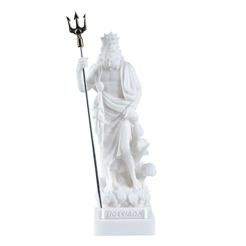 Estatua de Poseidón Dios Griego del Mar 7 Pulgadas