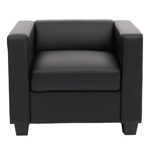 Mendler 3-1-1 Sofagarnitur Couchgarnitur Loungesofa Lille - Leder schwarz – Bild 6