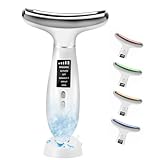 EMS-Style Gua Sha - Gesichtsmassagegerät Elektrisch mit Vibration & Wärme & Kalt, EMS Gerät Gesicht mit Rotlicht, Blau, Grün, Gesicht Lifting Falten-und Schwellungsreduzierung