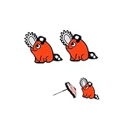 1Pair Halloween Pochit Chainsw Mn Earring Stud, Horror Zinc Alloy Stud Earrings for Girls, Women and Men (1)