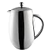 Produktbild Café Olé Doppelwandiger, Bauchiger Kaffeebereiter aus hochwertigem Edelstahl 18/10  Satiniert, 12 Mokkatassen, 1500ML, 1.5L, Steel