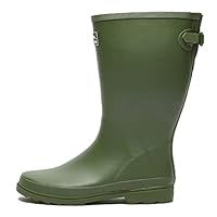 Peter Storm Men's Adjustable Tall Waterproof Wellies for Rainy and Snowy Weather, Men's Wellington Boots, Festival Essentials, Green, UK12