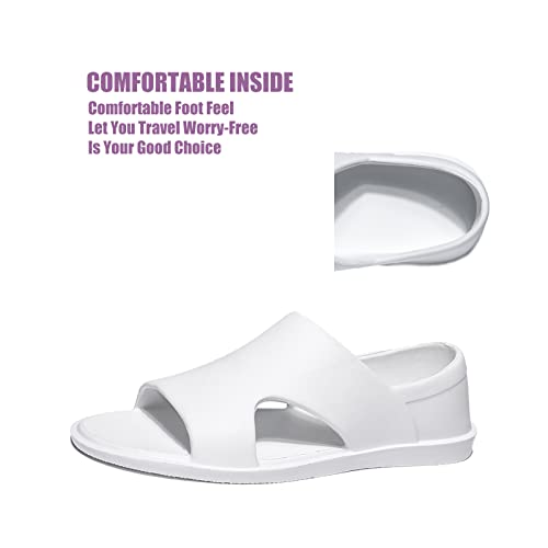 DirraBra Men's Open Toe Leather Loafer Cutout Beach Sandals Fashion Slip On Soft Slipper Walking Driving Shoes Breathable Walking Outdoor Lightweight Casual Shoes4