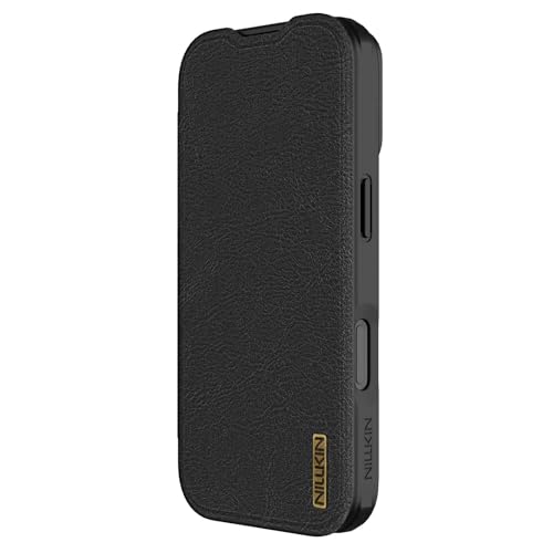 Image of PRITO Nilkin Wallet Flip Case for iPhone 17 with Card Slot and Camera Slider, PU Leather Case Cover, All-Around Protection (Black, iPhone 17)