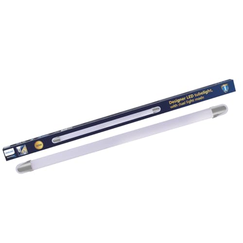 Image of Philips Gleam Glow 30W LED Batten Light WW + CDL | 2-in-1 Switchable Warm White & Cool Day Light | High Brightness Energy Efficient LED Tube | Slim Design for Home & Office | Pack of 1
