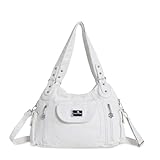 Plusieurs compartiments : notre sac à main hobo pour femme dispose de plusieurs poches pour une organisation facile. Il dispose de cinq poches intérieures : 1 poche latérale zippée, 2 compartiments principaux zippés, 2 poches latérales ouvertes. Poches extérieures : 2 petites poches avant zippées, 1 poche avant plate, 2 poches latérales, 1 poche arrière zippée.