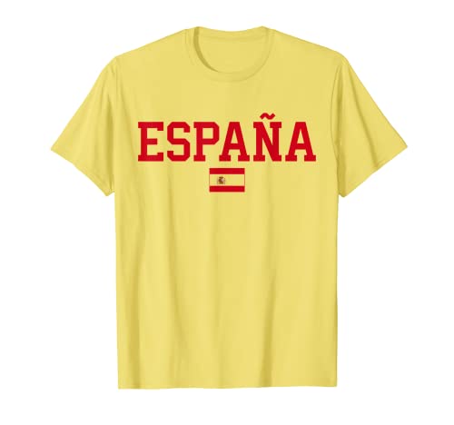 Camiseta España Mujer Hombre Niños Bandera Española Amarillo España Camiseta