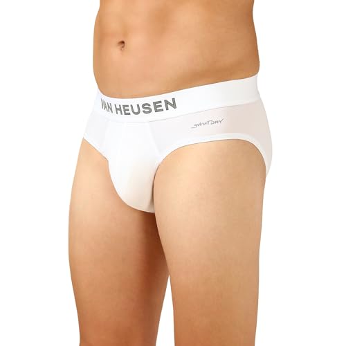 Image of Van Heusen Men's Brief Pack of- 1 | Air Series| Light as air |Ultralight for superior comfort| Mesh Fabric | Breathable Active Trunks - Moisture-Wicking| Sweat Absorbant | Stretch Cotton Blend| Underwear for Active Wear | Style 40007