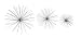 Deco 79 50389 Contemporary Round Decor Sculptures 3D, Metal Wall Décor Starbursts, Silver Star Orbs |, Set of 3: 6”, 9”, 11”