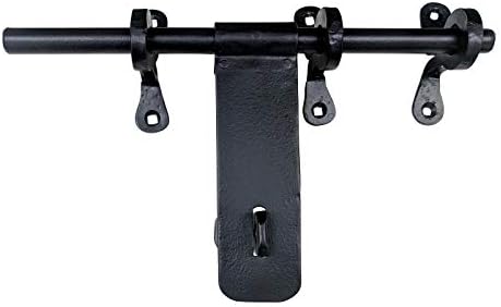 Adonai Hardware"Jaazaniah" Antique Iron Aldrop (12", Black Powder Coated)