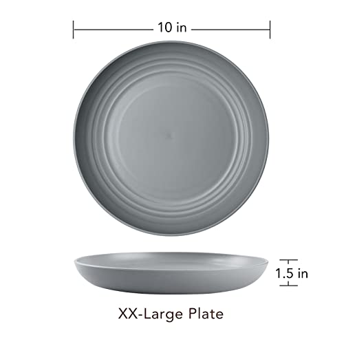 Greenandlife Lightweight Wheat Straw Plates - 4 Pack 10Inch Unbreakable Dinner Plates, Dishwasher & Microwave Safe, Bpa Free, For Kids, Children, Toddler & Adult(Xx-Large) #TOP1