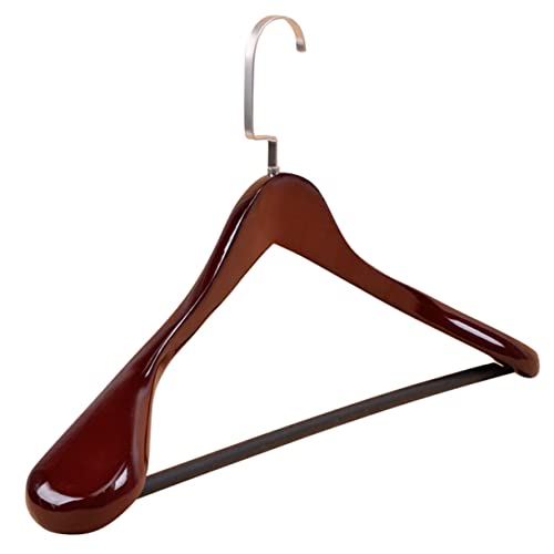 Alipis Space Saving Drying Rack Solid Wood Clothes Hanger Wide Shoulder Thicken Non-Slip for Dresses Skirts