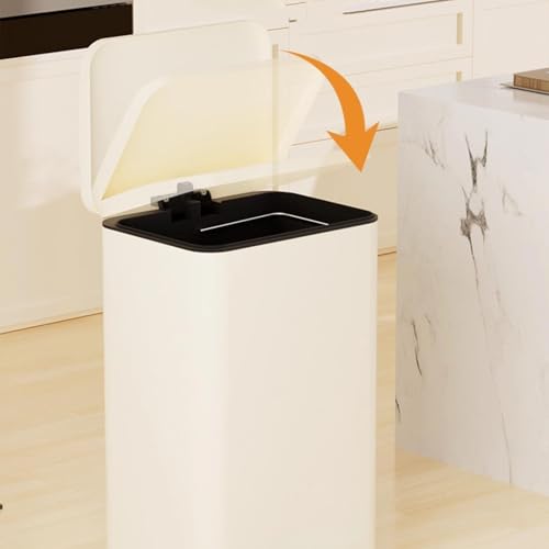Cubo de basura rectangular 20 litros con pedal para cocina y contenedor doméstico 4