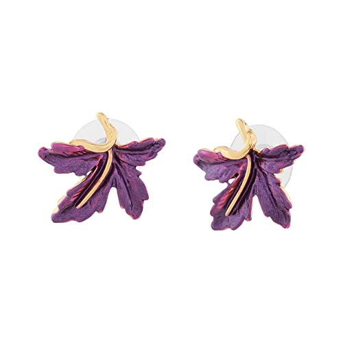 Estele Fashion Jewellery For Women Gold Plated Leafy Designer Stud Earrings with Purple Enamel for Girls and Women-5980-ER ER (B08CPYTFPS) Amazon Price History, Amazon Price Tracker