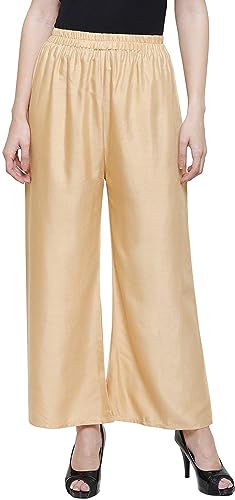Image of Fancy Star Women Super-Combed Cotton and Rayon Solid Full Length Regular Palazzo