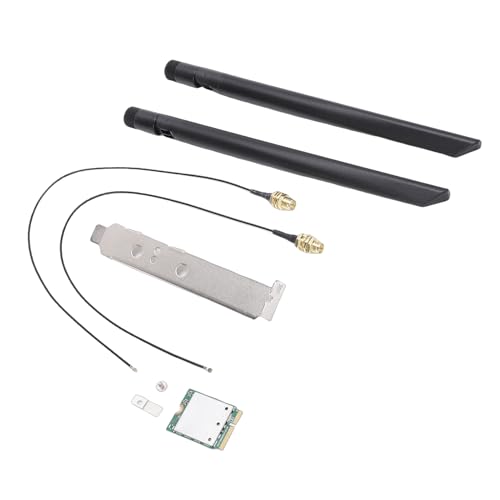 SUNGOOYUE Tarjeta Inalámbrica WiFi 7, Módulo QCNCM865 M.2 con 2 Antenas Externas y 4K QAM soporte 11, Tríptico Banda 2.4GHz 5GHz 6GHz Tecnología 5.8Gbps miniatura 1