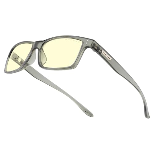 GUNNAR Computer Blue Light Blocking Glasse's Amber Lens, Gray Crystal, Kids/Youth