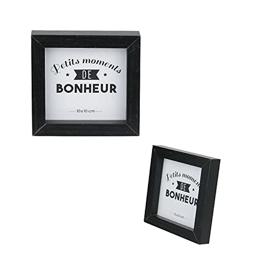 THE HOME DECO FACTORY CMHD4691 Set van 8 Marcos foto's, Noir/Blanc/Marron, 22,2 x 2 x 27,3 cm - Image 8
