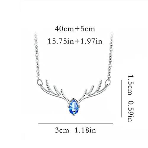 Colliers pour femmes avec pendentif en bois classique et zircon bleu cadeau idéal - 6