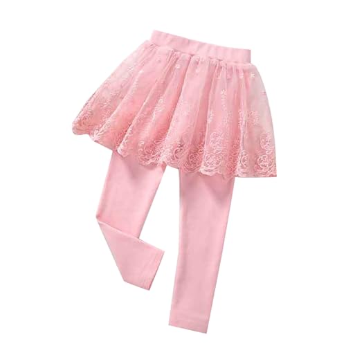 Girls Leggings with Skirt Ruffle Footless Sparkly Tulle Tutu Skirt Tights Pants Birthday Part𝐲 Lace Pantskirt