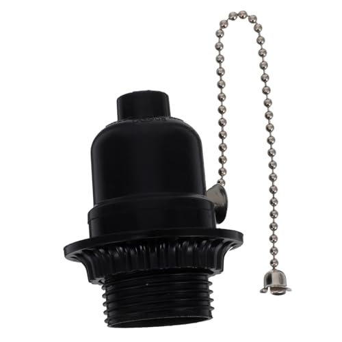 HOLIDYOYO Douille E26 En Bakélite Noire Avec Interrupteur à Chaînette Support Métal Pour...