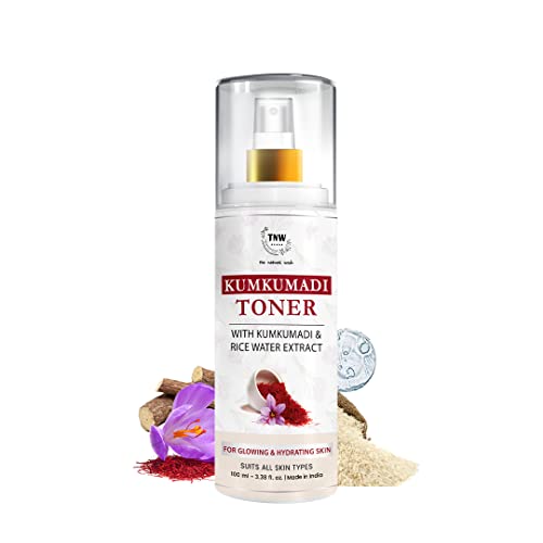 TNW-THE NATURAL WASH Kumkumadi Face Toner 100ml | Enriched With Kumkumadi. Rice Water, Niacinamide, Manjistha & Mulethi Extract | Kumkumadi Toner For Glowing & Hydrating Skin | Reduces Pigmentation | Suitable For All Skin Types