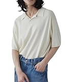 [ウィゴー] スキッパーシャツ 服 半袖 シャツ トップス Tシャツ 夏服 ニットポロ シンプル ゆったり ビッグシルエット カジュアル 韓国 ギフト プレゼント 春 夏 秋 メンズ M オフホワイト