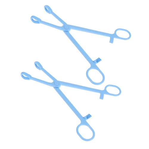 YARNOW 2個爬虫類用給餌クリップ プラスチック製エサ用ピン カメ サソリ トカゲ クモ対応 滑り止め設計 丸型先端 給餌ツール