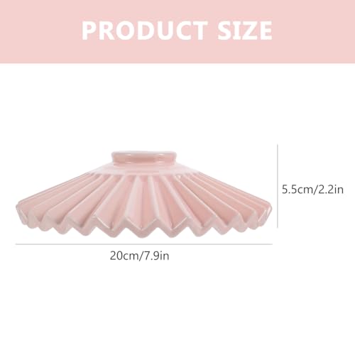 Image of Angoily Ceramic Lampshade 7.87X7.87X2.16 Inch White Pendant Light Cover Replacement for Ceiling Lamp Shade Chandelier Suitable for Dining Room Bar Bedroom