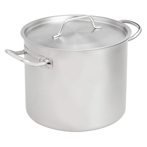 Amazon Basics 11.4 L Stainless Steel Stock Pot Cover