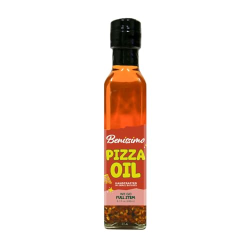 Benissimo Pizza Oil, Savory Garlic &amp; Crushed Red Pepper Infused Oil, 8.12oz