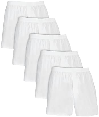 Fruit of the Loom mens Tag-free Boxer Shorts Underwear, Woven - White, X-Large US