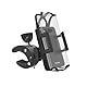 Hama Telefonhalterung für Fahrrad, für Mountainbike, Motorrad, Roller, kompatibel mit Smartphones mit Einer Breite von 5 bis 9 cm, um 360 Grad drehbar, Schwarz
