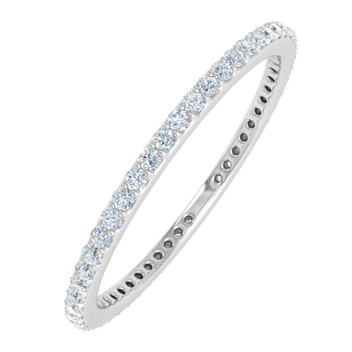 0.28 to 0.36 Carat Diamond Eternity Wedding Band in 10K Gold